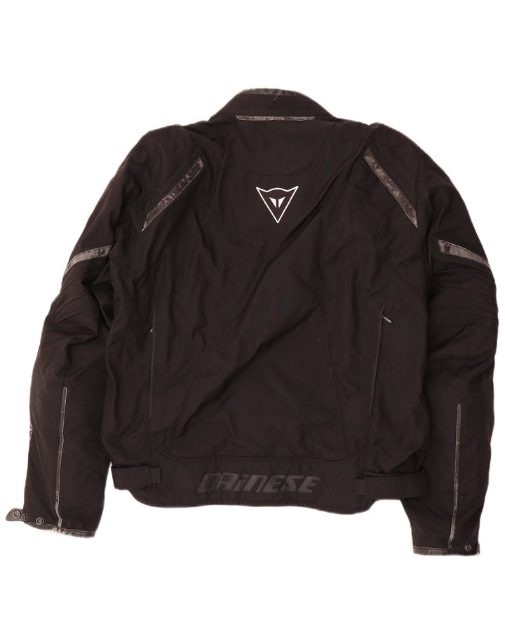 DAINESE Mens Graphic Racer Jacket EU 56 XL Black Nylon