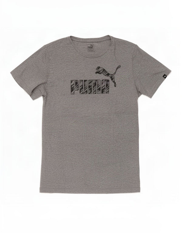 Puma Boys Graphic T-Shirt Top 13-14 Years XL Grey Flecked