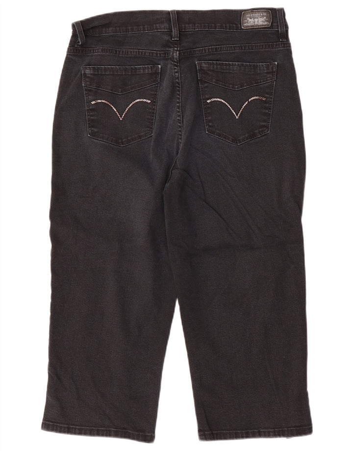 Levi's Womens High Waist Capri Jeans US 12 Large W30 L19 Grey Cotton