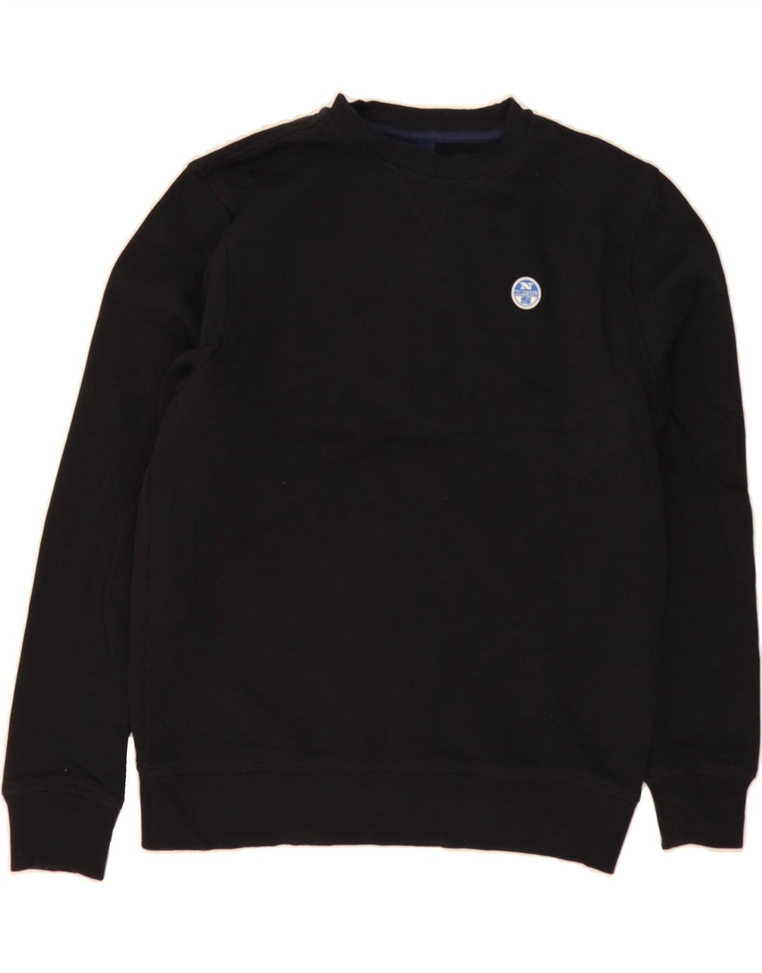 NORTH SAILS Womens Oversized Sweatshirt Jumper UK 6 XS Black Cotton Vintage North Sails and Second-Hand North Sails from Messina Hembry 