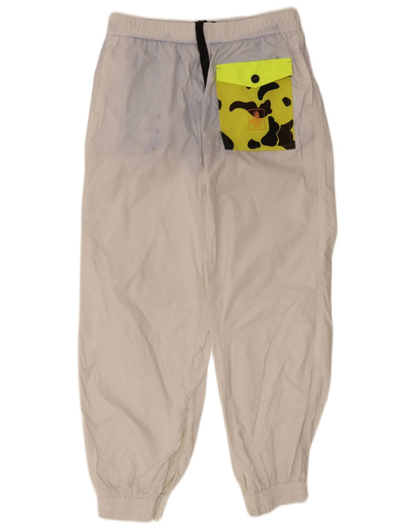 Refrigiwear Mens Tracksuit Trousers Joggers Large White Animal Print