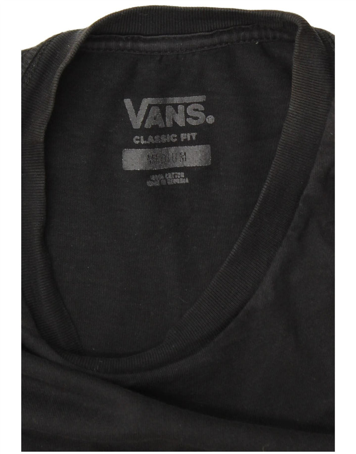 Vans Mens Classic Fit T-Shirt Top Medium Black Cotton