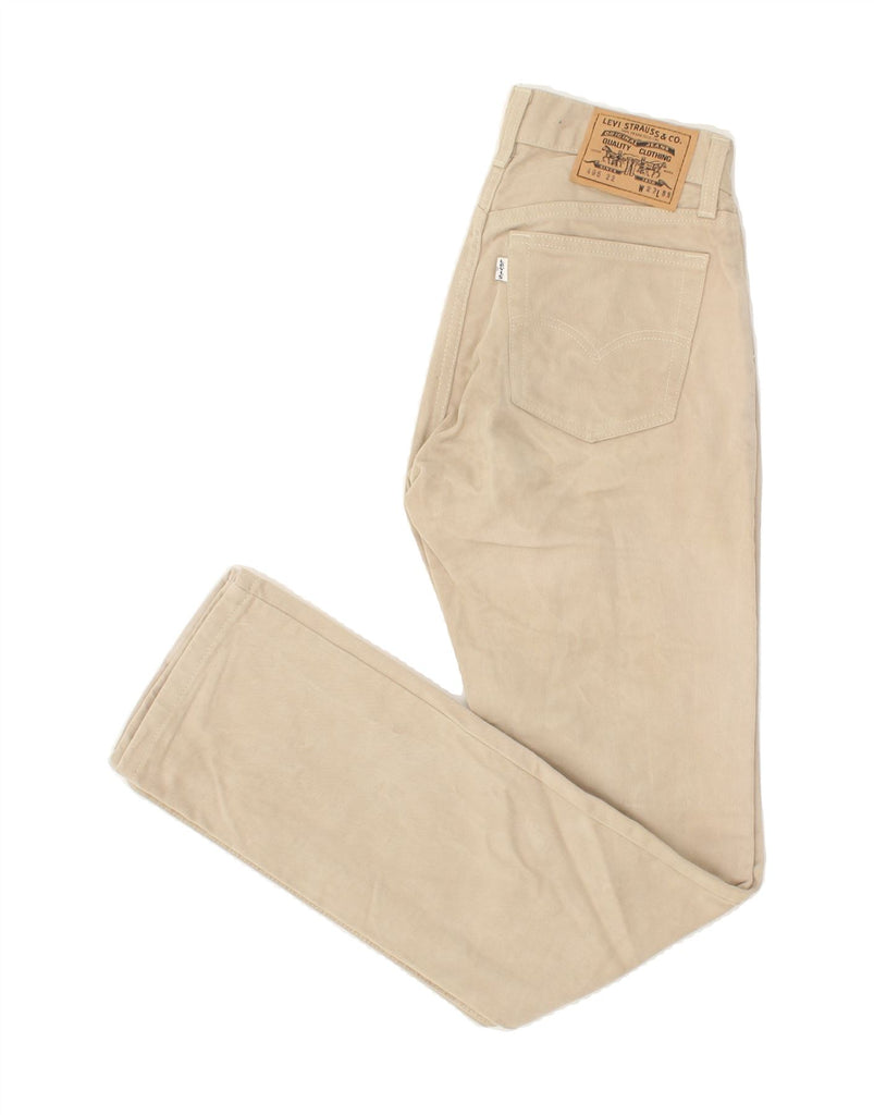 LEVI'S Womens 495 Straight Jeans W27 L32 Beige Cotton Vintage Levi's and Second-Hand Levi's from Messina Hembry 