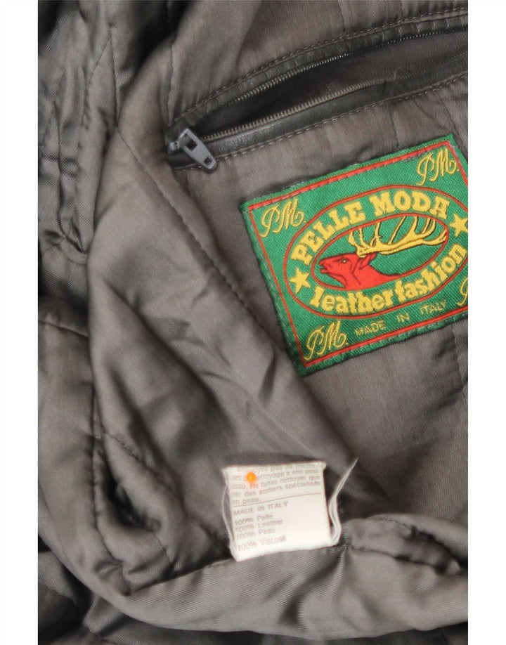 Vintage Mens Leather Jacket UK 42 XL Black