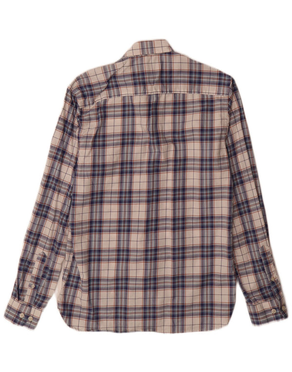 Jack & Jones Mens Tailored Shirt Small Blue Check Cotton