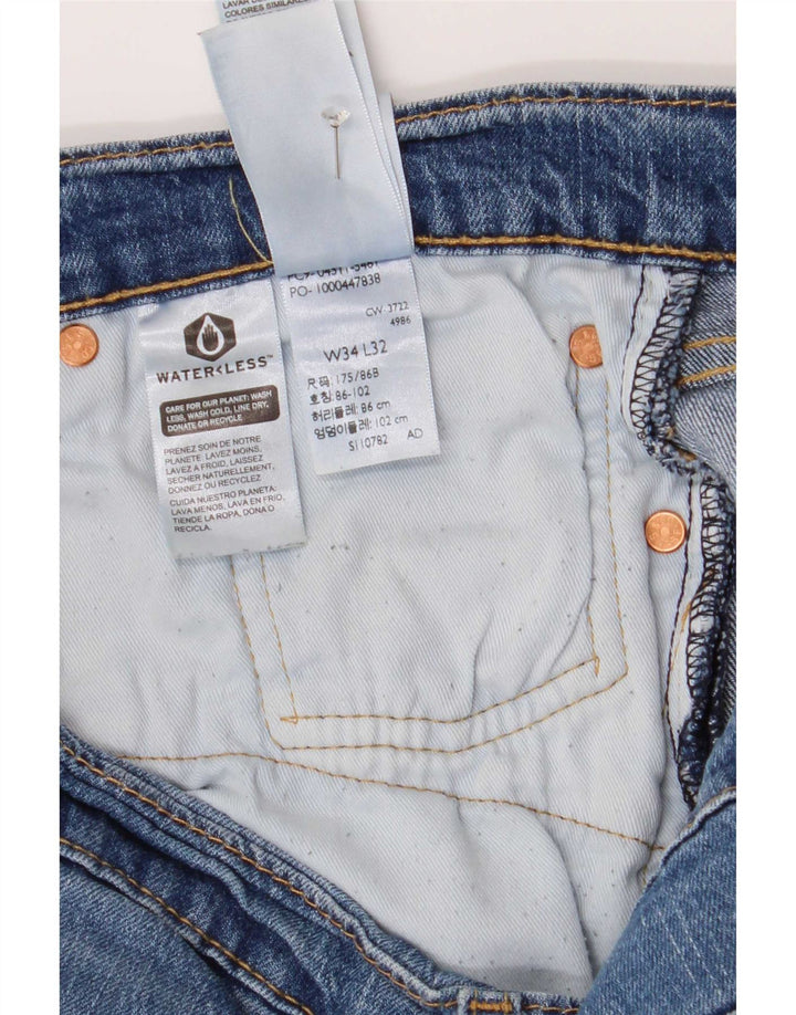 Levi's Mens 511 Slim Jeans W34 L32 Blue Cotton