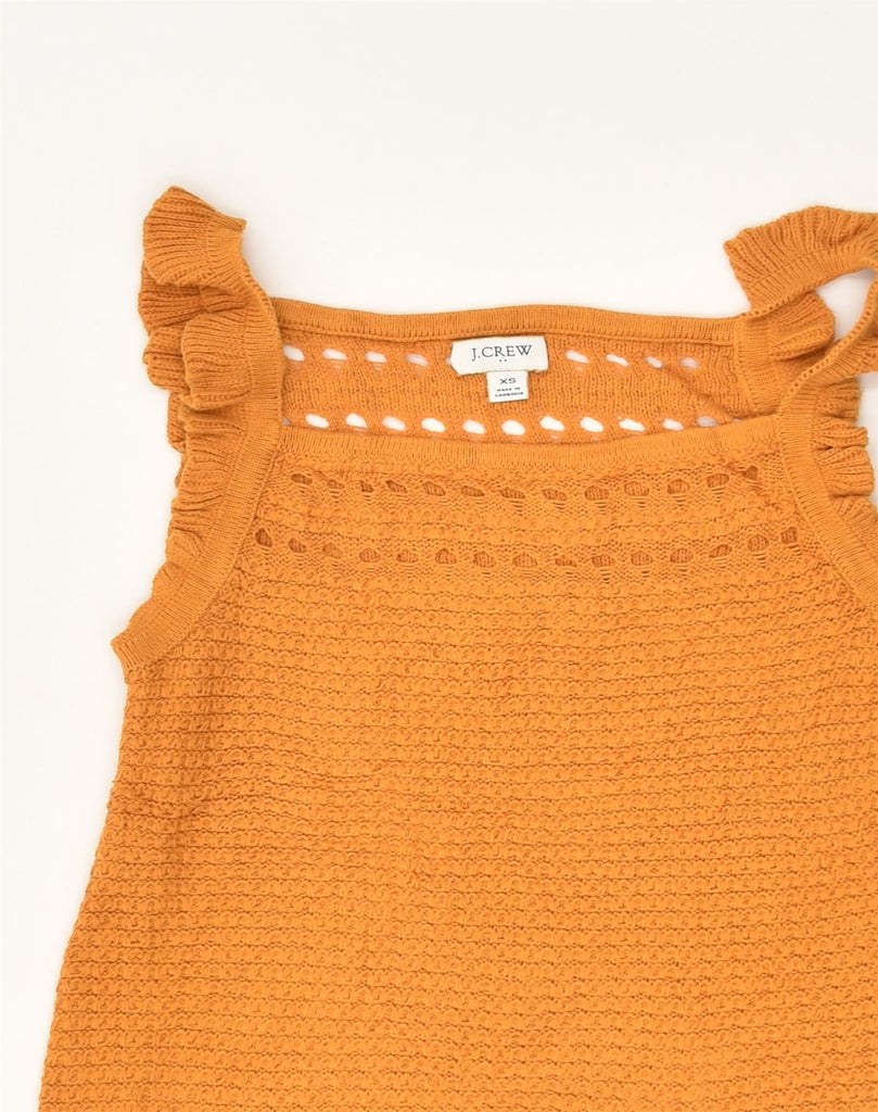 J. CREW Womens Knit Cami Top UK 4 XS Orange Cotton | Vintage J. Crew | Thrift | Second-Hand J. Crew | Used Clothing | Messina Hembry 