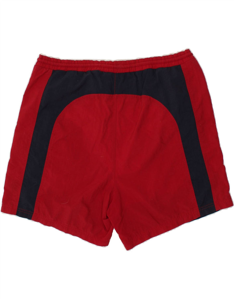 LOTTO Mens Sport Shorts UK 42/44 Large Red Colourblock Polyester | Vintage Lotto | Thrift | Second-Hand Lotto | Used Clothing | Messina Hembry 