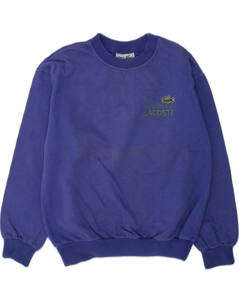 LACOSTE Girls Sweatshirt Jumper 13-14 Years Blue Cotton | Vintage Lacoste | Thrift | Second-Hand Lacoste | Used Clothing | Messina Hembry 