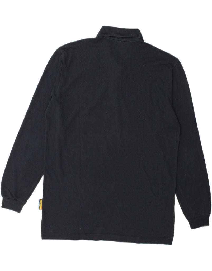 DAINESE Mens Long Sleeve Polo Shirt Large Black Cotton Vintage Dainese and Second-Hand Dainese from Messina Hembry 