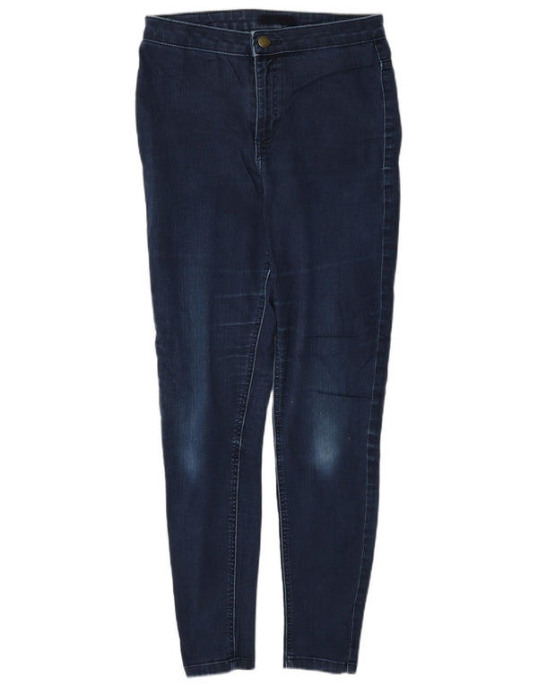 Marks & Spencer Womens Skinny Jeans UK 10 Small W27 L27 Navy Blue Cotton