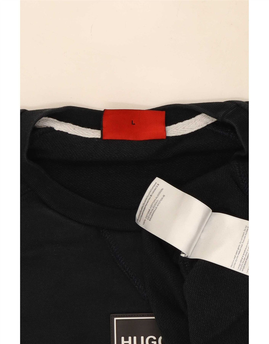 Hugo Boss Mens Sweatshirt Jumper Large Navy Blue Cotton