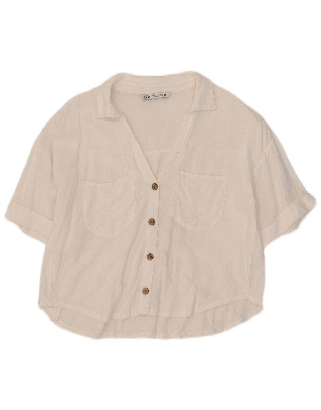Zara Womens Oversized Shirt UK 14 Medium White