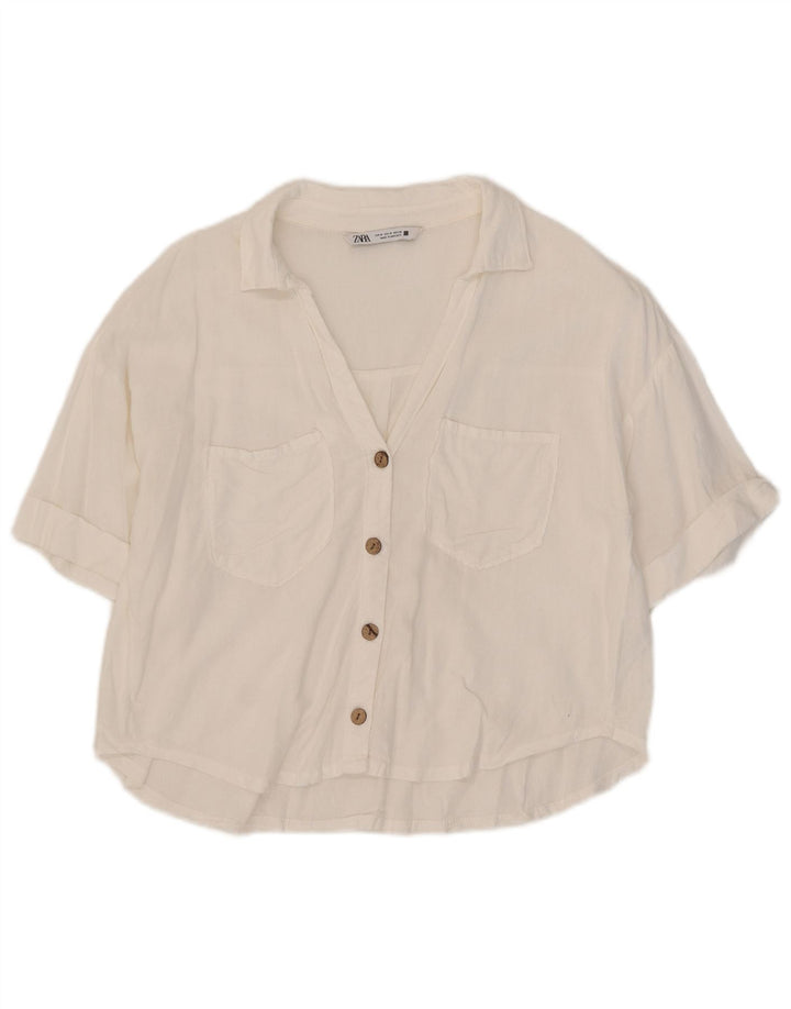 Zara Womens Oversized Shirt UK 14 Medium White