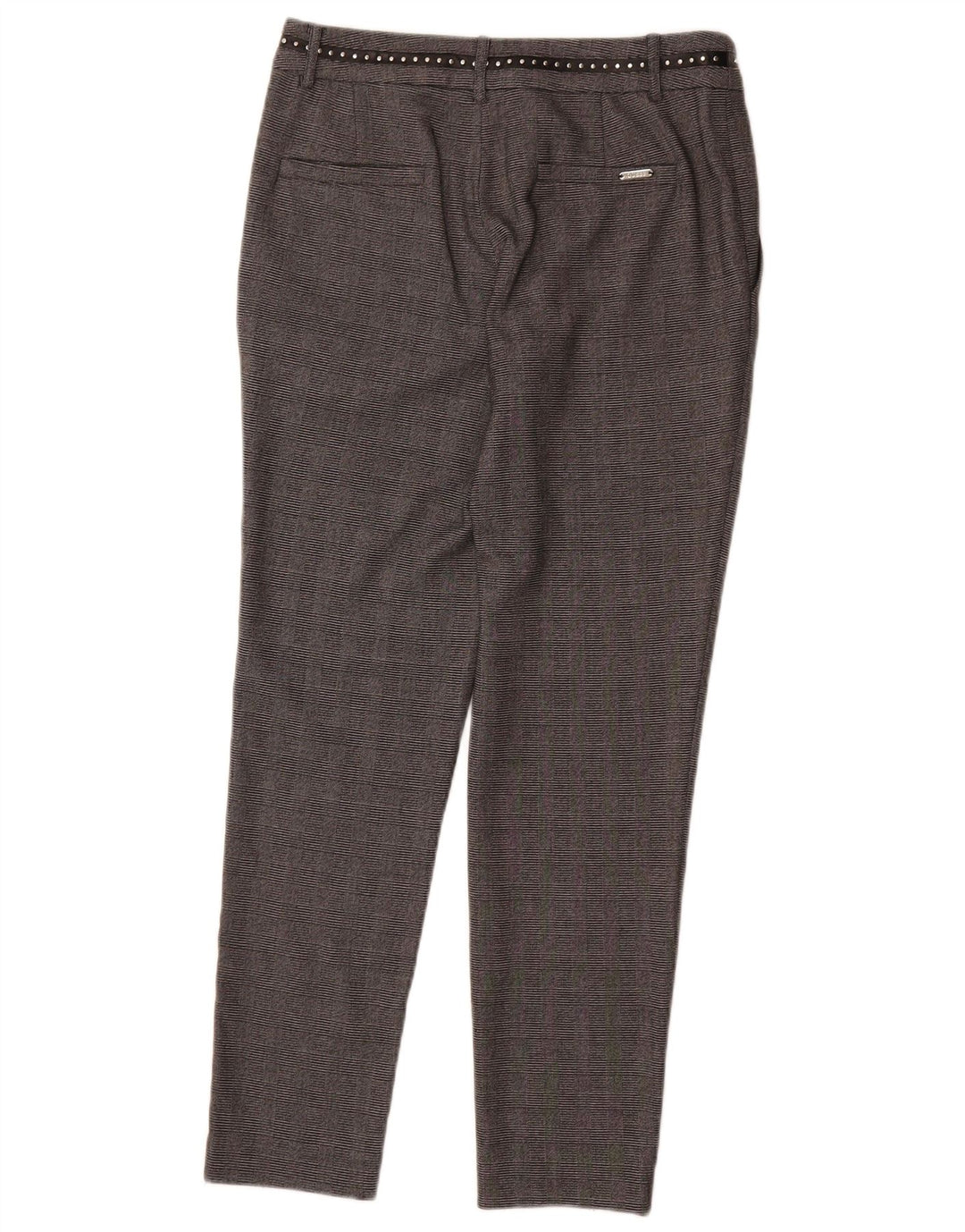 Guess Womens Slim Chino Trousers W27 L28 Grey Check Polyester