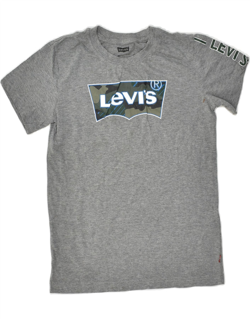 LEVI'S Boys Graphic T-Shirt Top 12-13 Years Large  Grey Cotton | Vintage Levi's | Thrift | Second-Hand Levi's | Used Clothing | Messina Hembry 