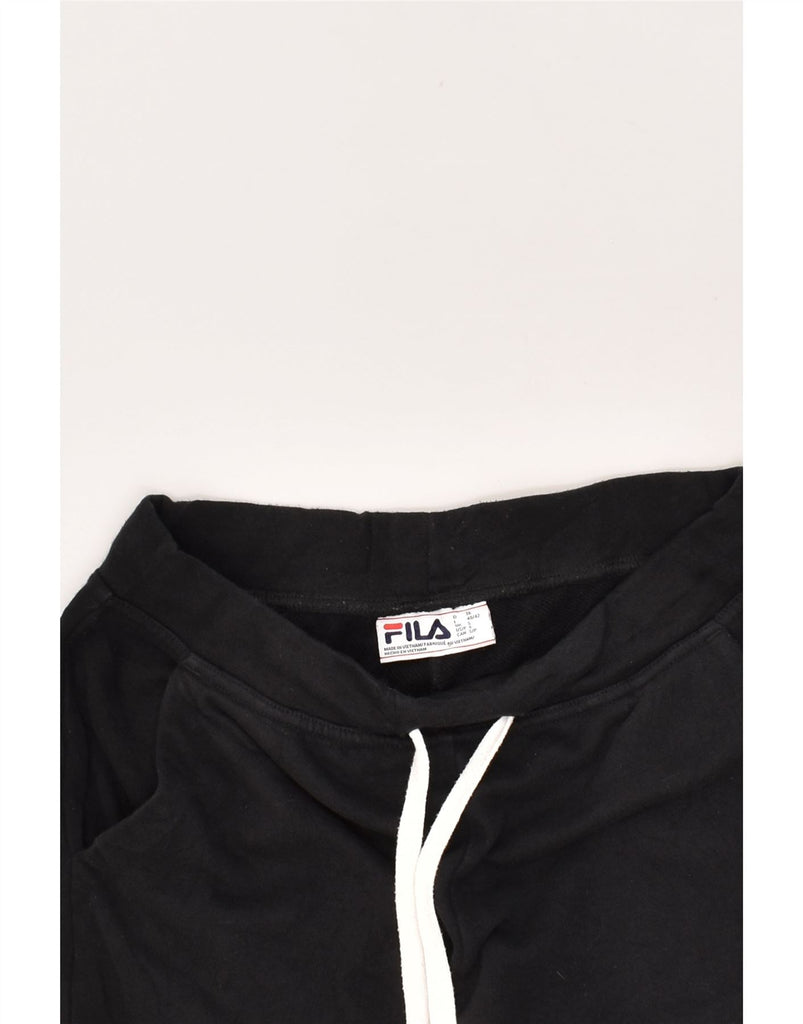 FILA Womens Tracksuit Trousers Joggers UK 8 Small Black Cotton | Vintage Fila | Thrift | Second-Hand Fila | Used Clothing | Messina Hembry 