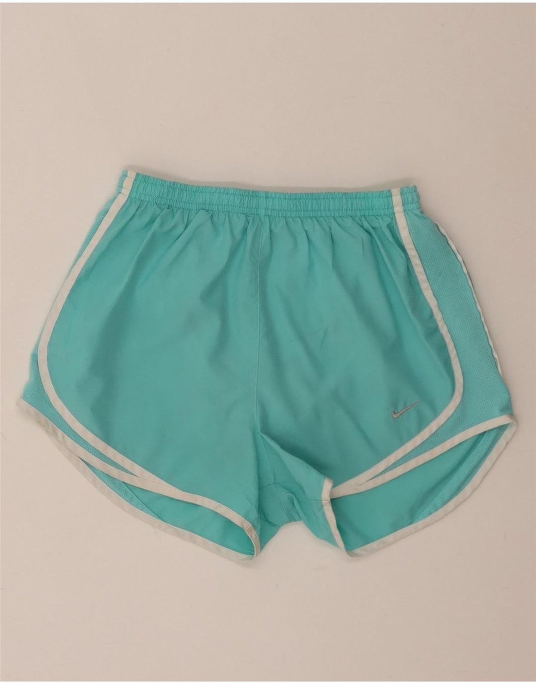 Nike Womens Dri Fit Sport Shorts UK 8 Small Turquoise Polyester