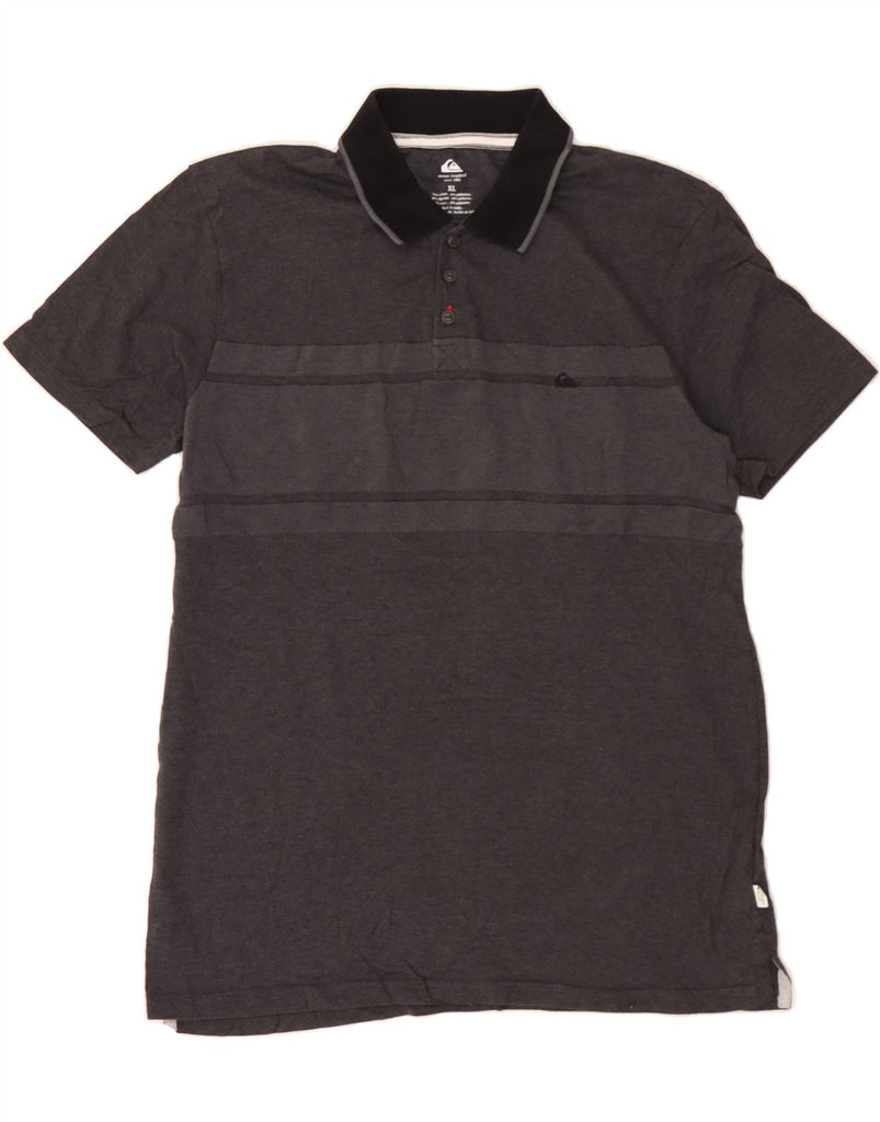 QUIKSILVER Mens Polo Shirt XL Grey Cotton Vintage Quiksilver and Second-Hand Quiksilver from Messina Hembry 