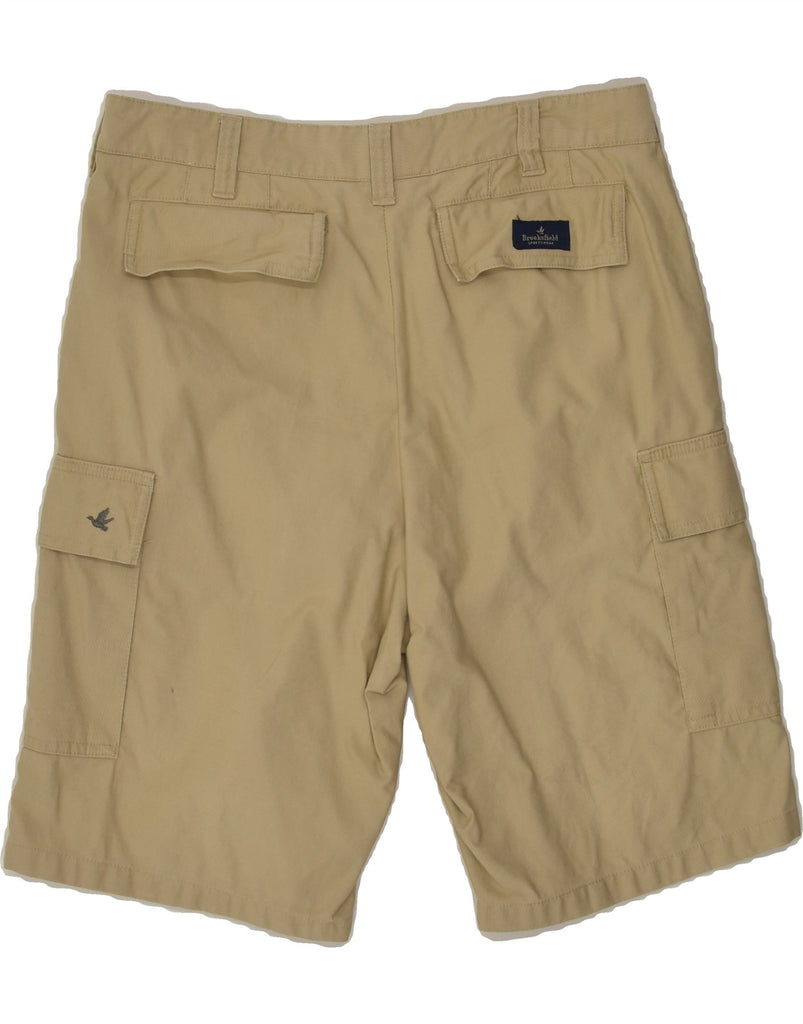 BROOKSFIELD Mens Cargo Shorts Size 52 XL W38  Beige Cotton | Vintage Brooksfield | Thrift | Second-Hand Brooksfield | Used Clothing | Messina Hembry 