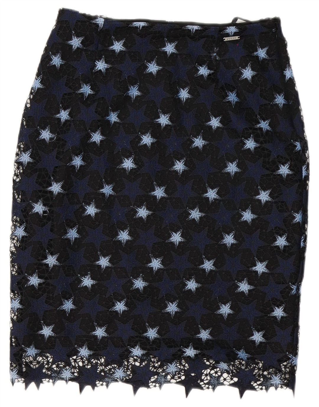 Guess Womens Pencil Skirt W27 Small Navy Blue Polyester