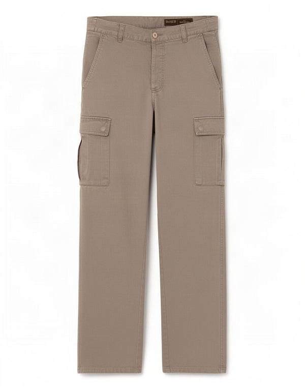Gas Mens Straight Cargo Trousers W32 L29 Grey Cotton