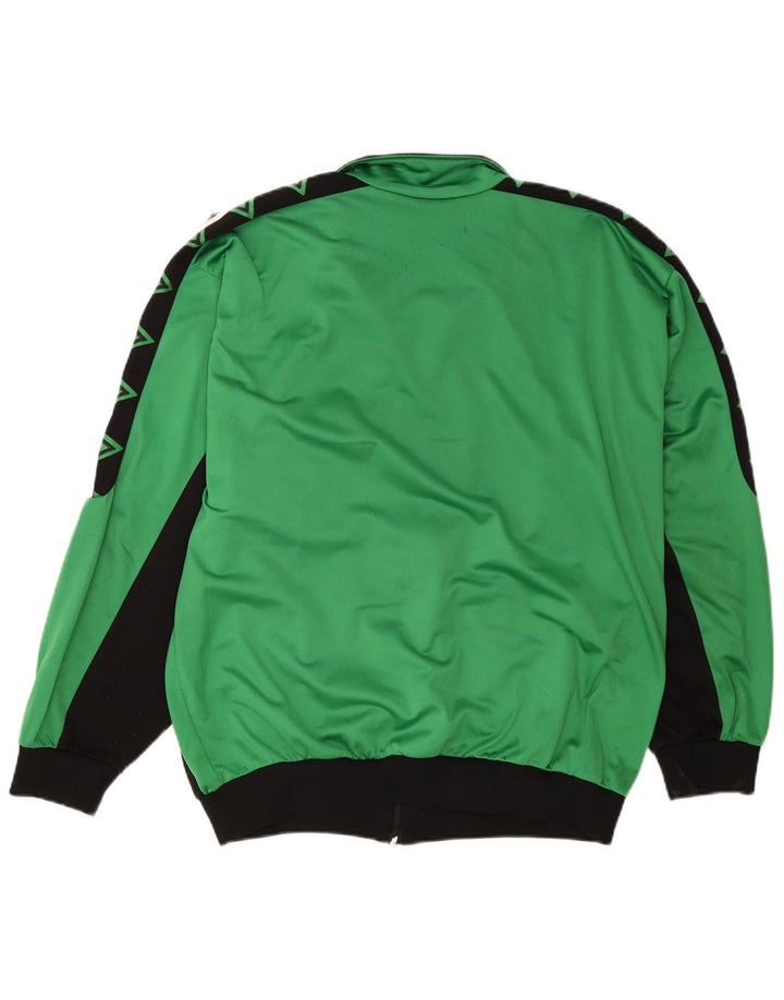 Reebok Mens Graphic Tracksuit Top Jacket Large Green Colourblock