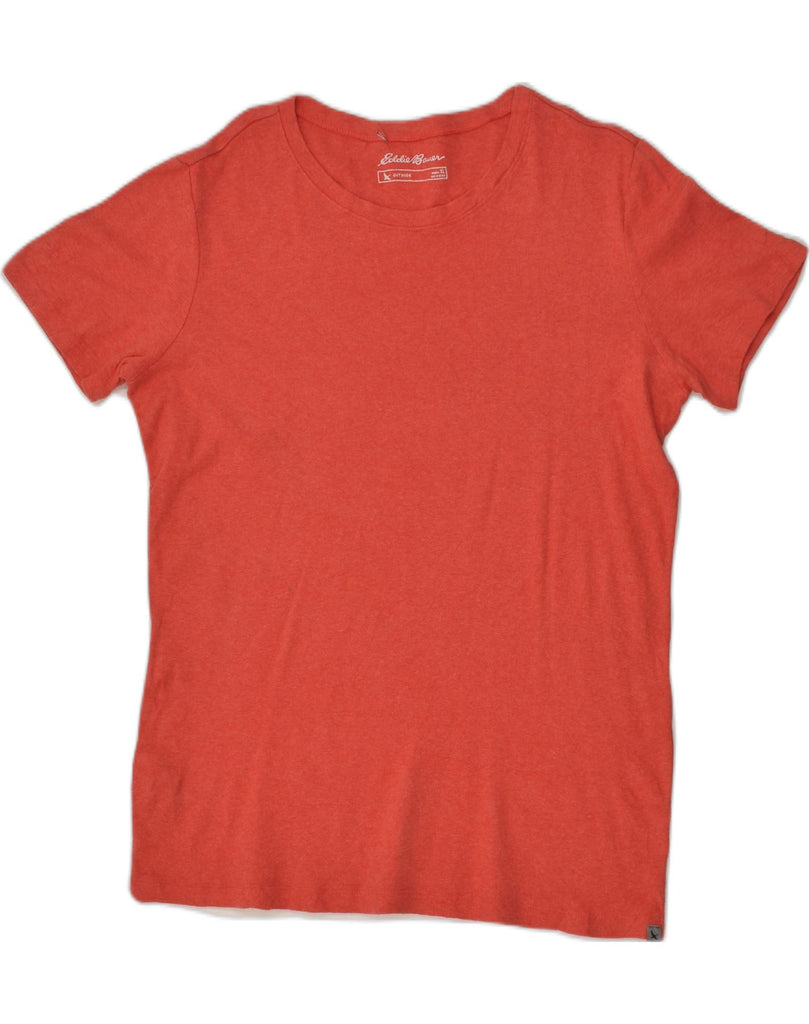 EDDIE BAUER Womens T-Shirt Top UK 18 XL Orange Cotton | Vintage Eddie Bauer | Thrift | Second-Hand Eddie Bauer | Used Clothing | Messina Hembry 