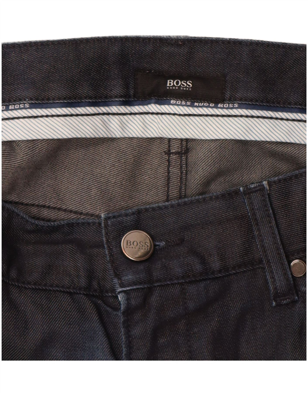 Hugo Boss Mens Skinny Jeans W34 L30 Navy Blue Cotton