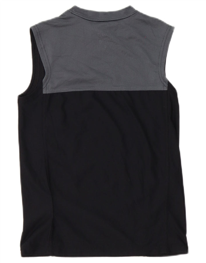 Nike Womens Dri Fit Vest Top UK 10 Small Black Colourblock Polyester