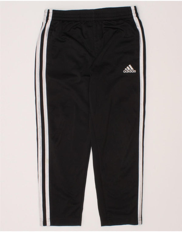 Adidas Boys Tracksuit Trousers 4-5 Years Black Polyester