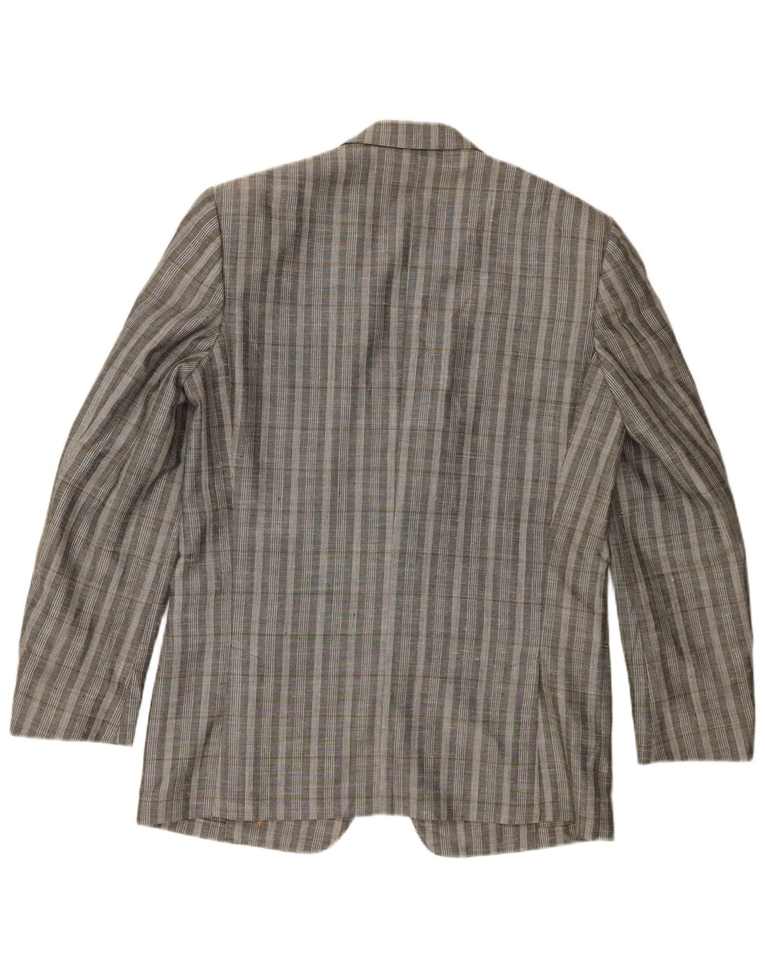 Facis Mens 2 Button Denim Shirt UK 38 Medium Grey Check