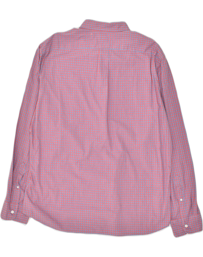 J. CREW Mens Slim Shirt XL Pink Check Cotton | Vintage J. Crew | Thrift | Second-Hand J. Crew | Used Clothing | Messina Hembry 