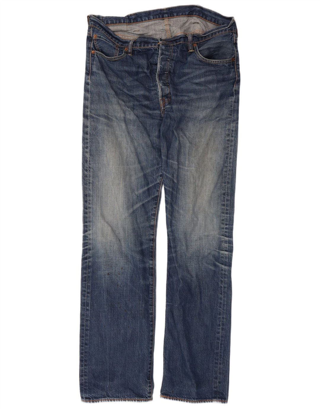 Levi's Mens Straight Jeans W38 L36 Blue Cotton