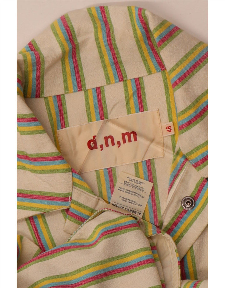 Vintage Womens Shirt Blouse IT 48 XL Multicoloured Striped Cotton