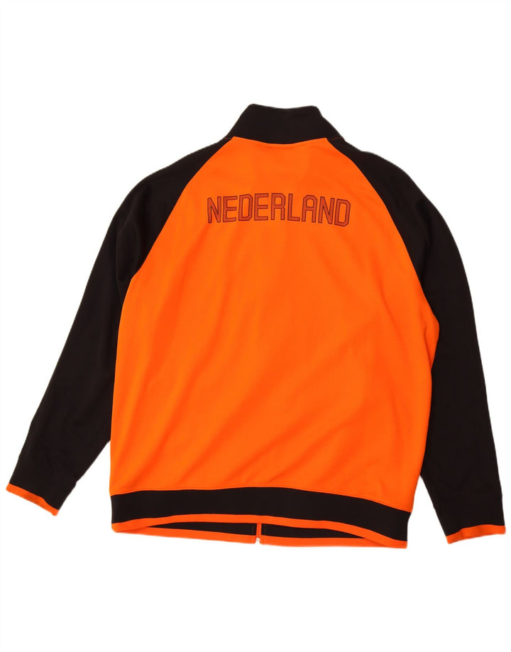 Nike Mens KNVB Graphic Tracksuit Top Jacket 2XL Orange Colourblock