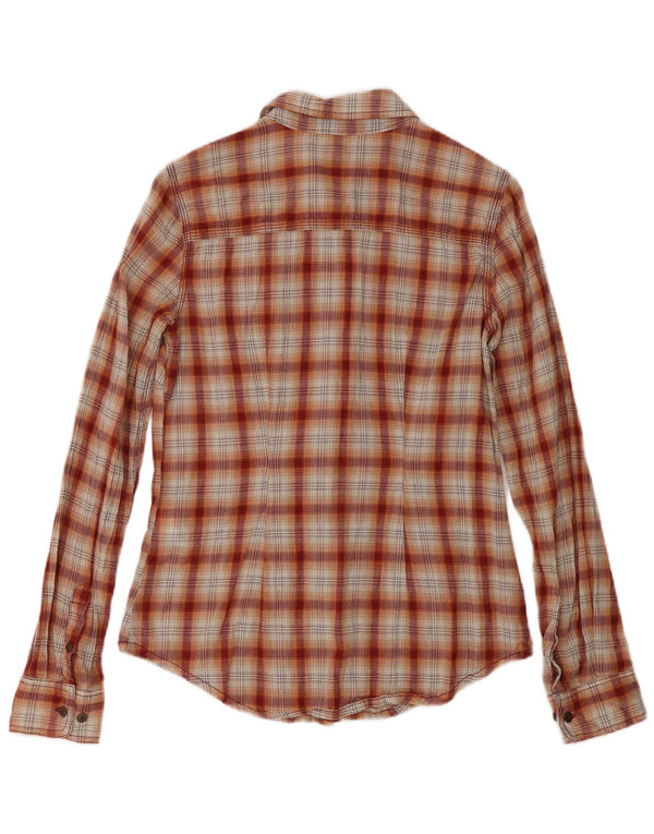 Carhartt Womens Flannel Shirt US 4/6 Small Red Check Cotton