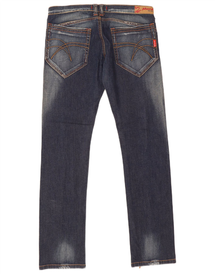 Phard Womens Straight Jeans W30 L31 Navy Blue Cotton
