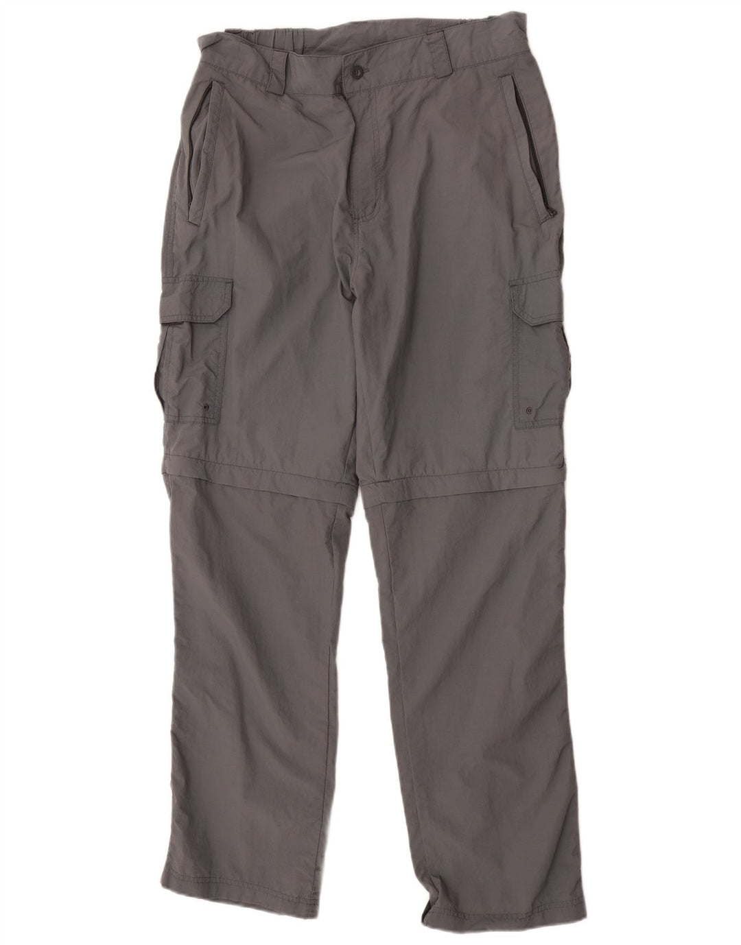 Mountain Warehouse Mens Straight Cargo Trousers W34 L31 Grey Nylon
