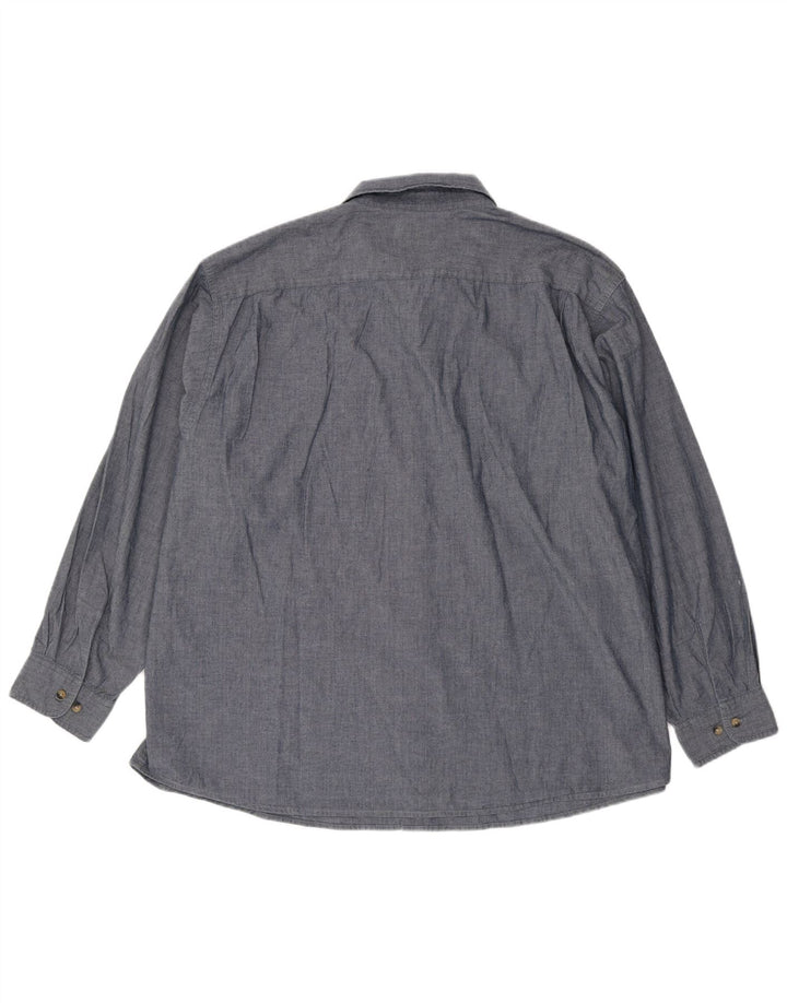 WRANGLER Mens Shirt 3XL Navy Blue Cotton