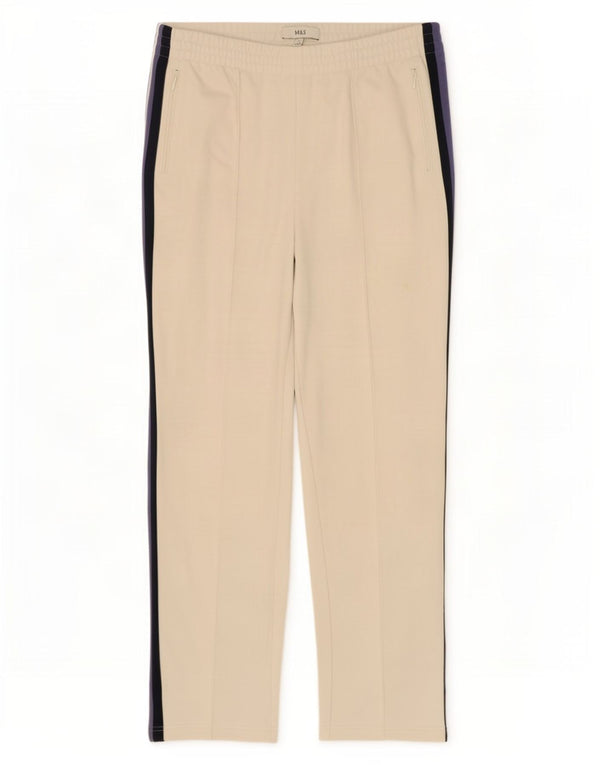 Marks & Spencer Womens Tracksuit Trousers UK 12 Medium Off White