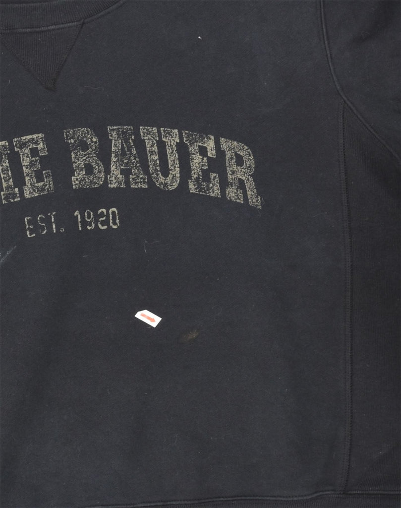 EDDIE BAUER Mens Graphic Sweatshirt Jumper Large Navy Blue Cotton | Vintage Eddie Bauer | Thrift | Second-Hand Eddie Bauer | Used Clothing | Messina Hembry 