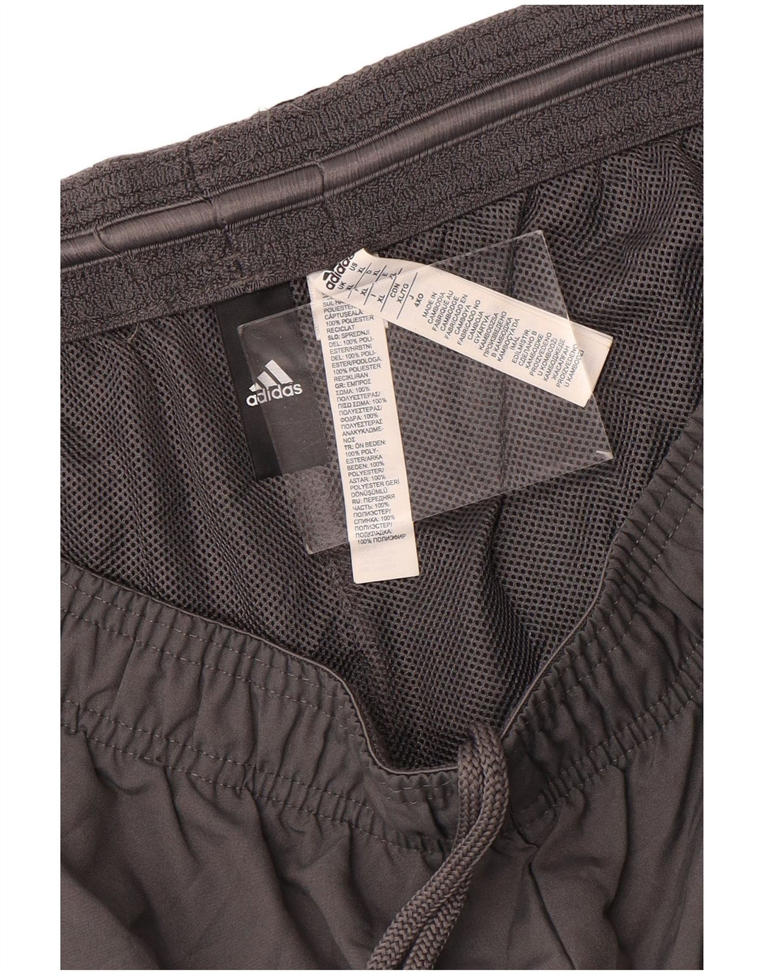 Adidas Mens Graphic Sport Shorts XL  Grey Colourblock Polyester