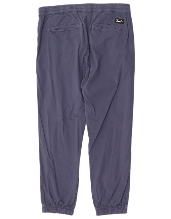 Zara Mens Joggers Chino Trousers XL W34 L27 Blue Cotton
