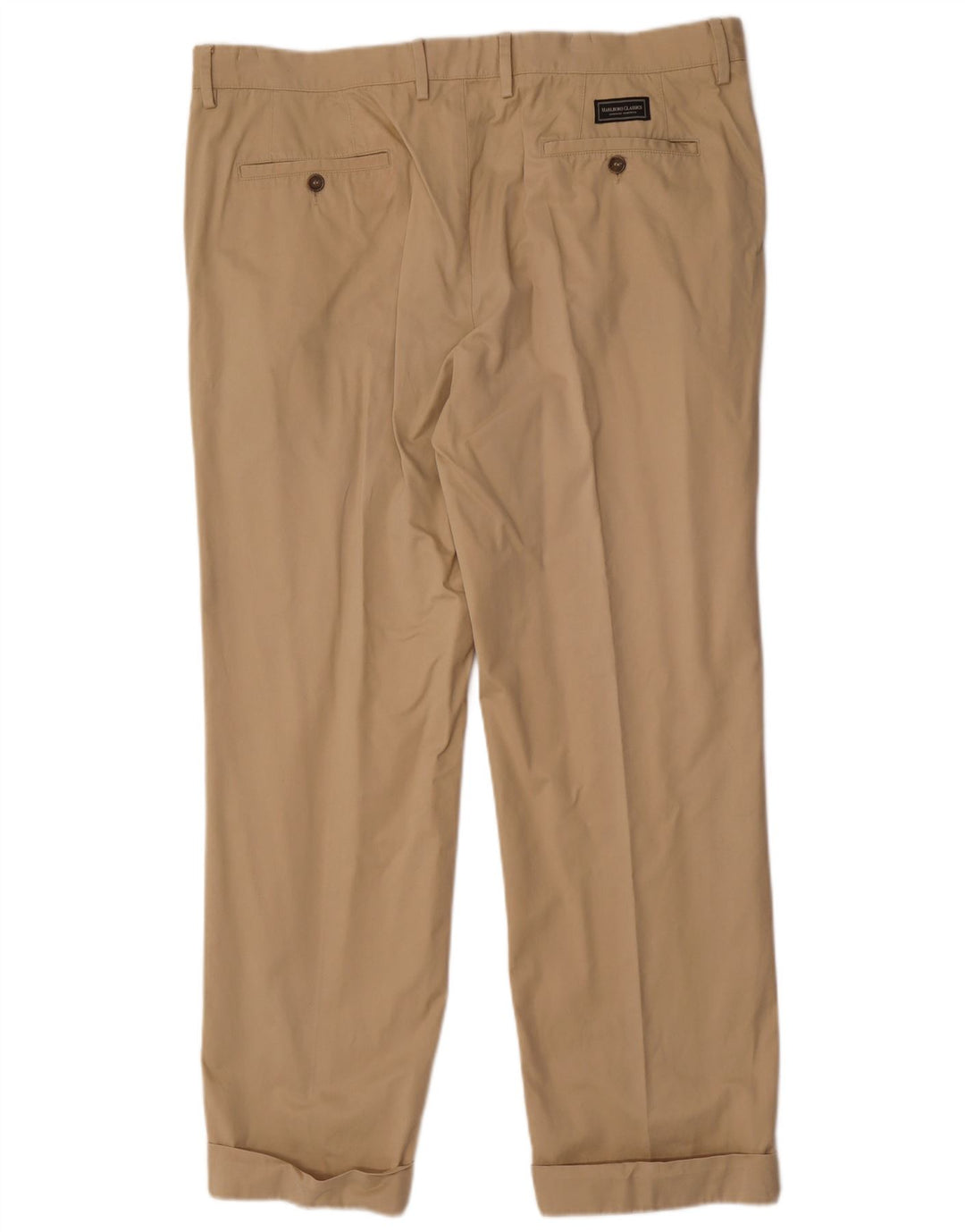 Marlboro Classics Mens Straight Chino Trousers W38 L30 Beige