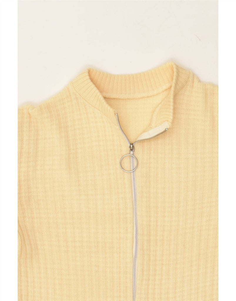 VINTAGE Womens Cardigan Sweater UK 10 Small Yellow | Vintage Vintage | Thrift | Second-Hand Vintage | Used Clothing | Messina Hembry 