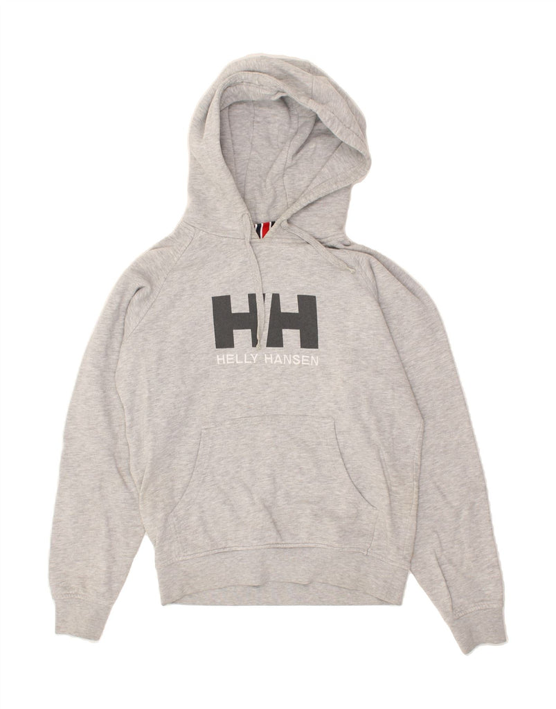 HELLY HANSEN Mens Graphic Hoodie Jumper Small Grey Cotton | Vintage Helly Hansen | Thrift | Second-Hand Helly Hansen | Used Clothing | Messina Hembry 