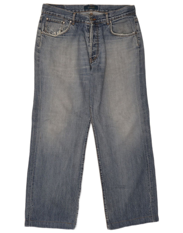 Zara Mens Straight Jeans EU 46 XL W36 L29 Blue Cotton