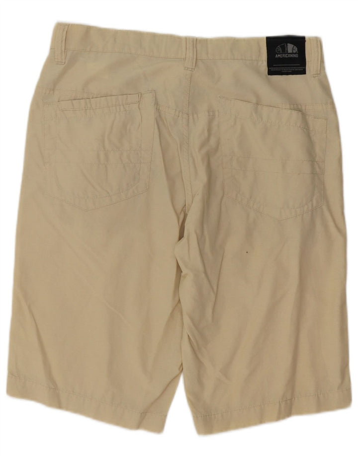 Americanino Mens Casual Shorts IT 48 Medium W32 Beige Cotton