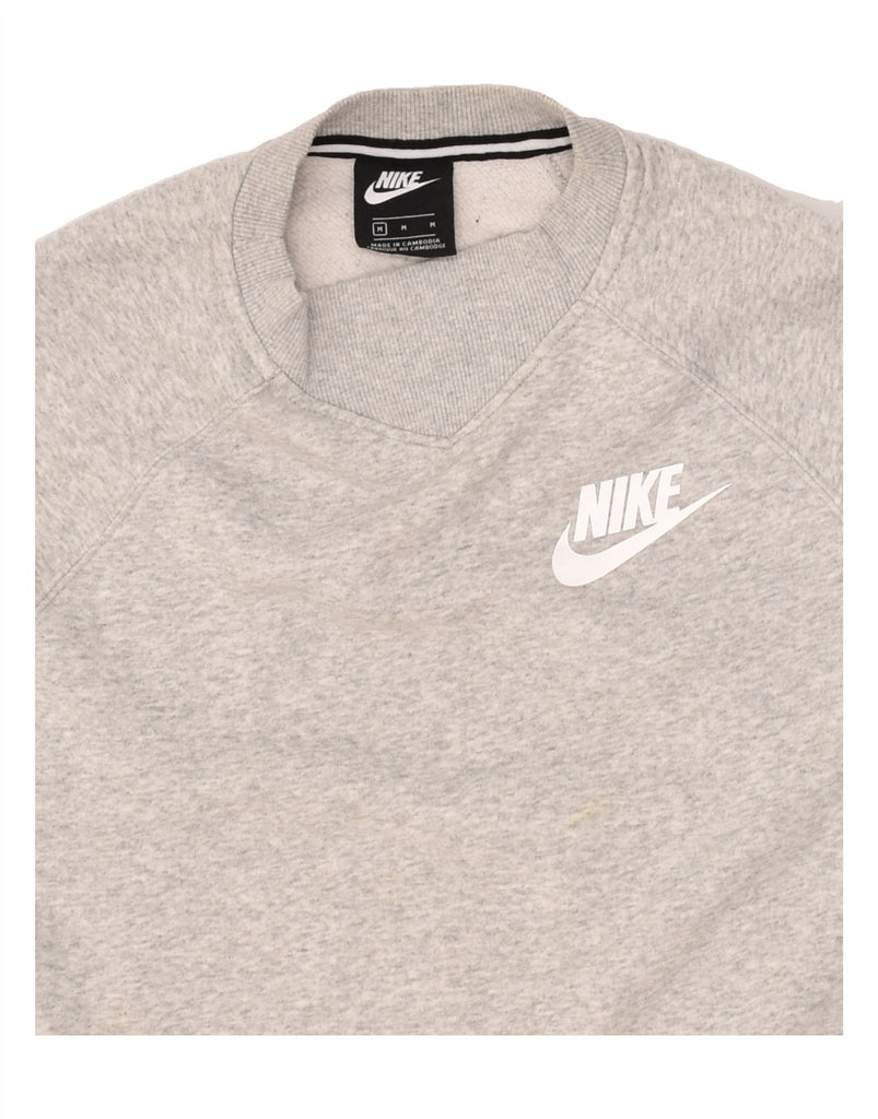 NIKE Mens Sweatshirt Jumper Medium Grey Cotton | Vintage Nike | Thrift | Second-Hand Nike | Used Clothing | Messina Hembry 